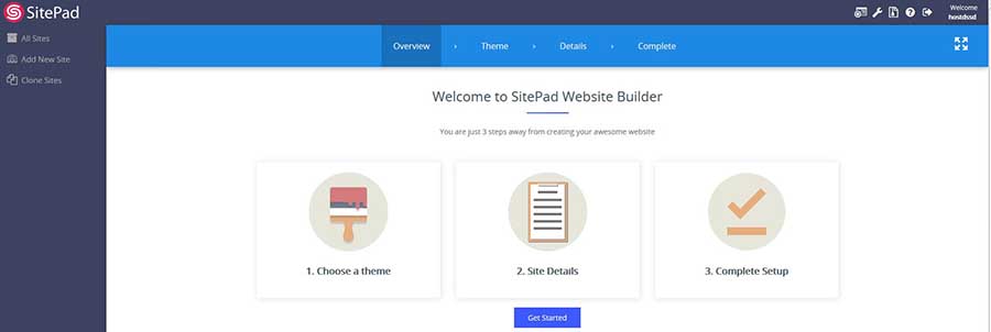 cPanel Sitepad Website Builder